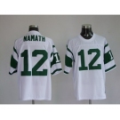 New York Jets #12 Joe Namath White Throwback Jersey