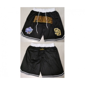 Men's San Diego Padres Black Shorts (Run Small)