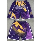 Los Angeles Lakers Purple Shorts (Run Small)