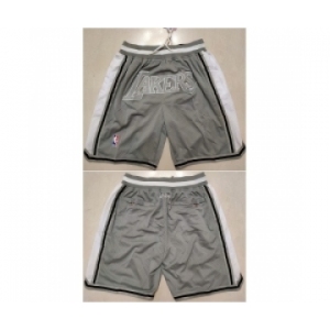 Men Los Angeles Lakers Gray Shorts Run Small