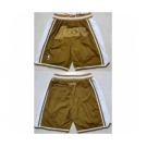 Men Los Angeles Lakers Tawny Shorts Run Small