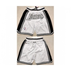 Men Los Angeles Lakers White Shorts Run Small