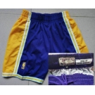 Men's Los Angeles Lakers #24 Kobe Bryant 1996-97 Purple Hardwood Classics Soul Swingman Throwback Shorts