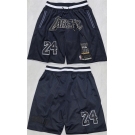 Men's Los Angeles Lakers #24 Kobe Bryant Black 2025 Shorts
