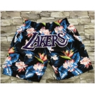 Men's Los Angeles Lakers Ness Floral Fashion Hardwood Classics Soul Swingman Throwback Shorts