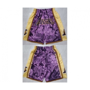 Men's Los Angeles Lakers Purple Yellow Shorts