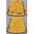 Men's Los Angeles Lakers Yellow 2025 Shorts