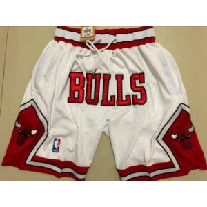 Bulls White 1997-98 Limited Shorts