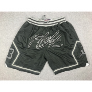 Men's Chicago Bulls #23 Michael Jordan Grey Black Just Don Swingman Throwback Shorts