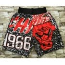 Men's Chicago Bulls Black Big Face Mitchell Ness Hardwood Classics Soul Swingman Throwback Shorts