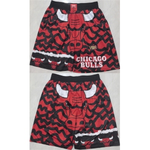 Men's Chicago Bulls Black Red Shorts