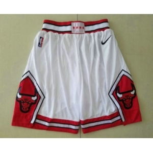 Men's Chicago Bulls White 2019 Nike Swingman Stitched NBA Shorts