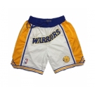 Golden State Warriors 1995-96 White Just Don Shorts Swingman Shorts