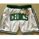 Men's Boston Celtics White Just Don Shorts Swingman Shorts