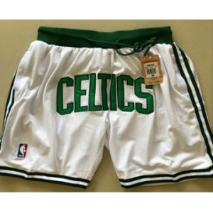 Men's Boston Celtics White Just Don Shorts Swingman Shorts