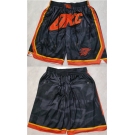 Men's Oklahoma City Thunder Black City Edition Shorts (Run Small)