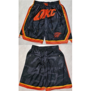 Men's Oklahoma City Thunder Black City Edition Shorts (Run Small)