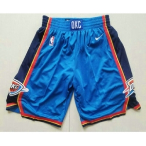 Men's Oklahoma City Thunder Blue 2017-2018 Nike Swingman Stitched NBA Shorts