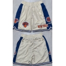 Men's New Yok Knicks White 2025 Shorts