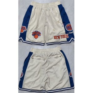 Men's New Yok Knicks White 2025 Shorts