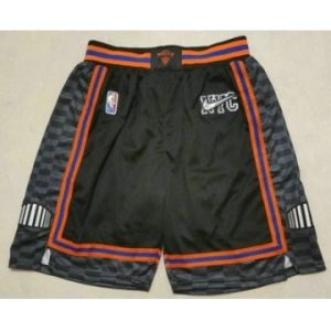 Men's New York Knicks Black Diamond 2022 City Edition Swingman Stitched Shorts