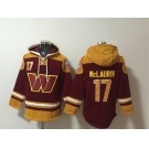 Men's Washington Commanders #17 Terry McLaurin Burgundy Ageless Must-Have Lace-Up Pullover Hoodie