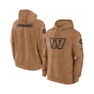 Men's Washington Commanders 2023 Brown Salute to Service Pullover Hoodie