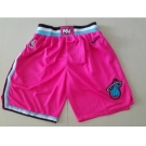 Men Nike Miami Heat Pink NBA Swingman City Edition Shorts