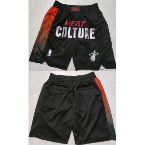 Men's Miami Heat Black City Edition Shorts (Run Small)