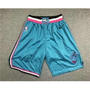 Men's Miami Heat Light Blue 2019 Nike Swingman Stitched NBA Shorts
