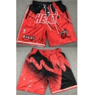 Men's Miami Heat Red Black Shorts (Run Small)