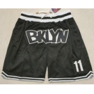 Men's Brooklyn Nets #11 Kyrie Irving Black Just Don Swingman Shorts