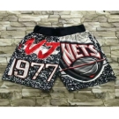 Men's Brooklyn Nets Black Big Face Mitchell Ness Hardwood Classics Soul Swingman Throwback Shorts