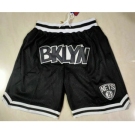 Men's Brooklyn Nets Black Just Don Swingman Throwback Shorts