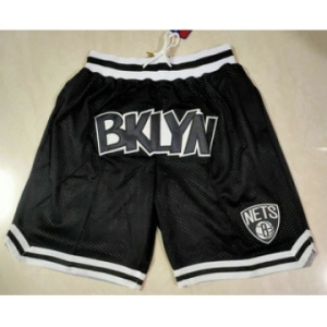 Men's Brooklyn Nets Black Just Don Swingman Throwback Shorts