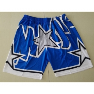 Men's Orlando Magic Blue Big Face Mitchell Ness Hardwood Classics Soul Swingman Throwback Shorts