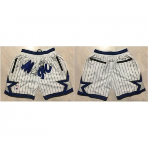 Men's Orlando Magic White Just Don Stitched Shorts