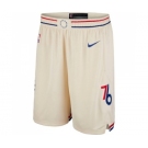 Men's Philadelphia 76ers Nike Cream City Edition Swingman Shorts