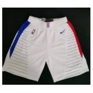 Clippers White Swingman Shorts