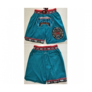 Men Memphis Grizzlies Teal Shorts Run Small
