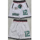 Men's Memphis Grizzlies #12 Ja Morant White 2025 Shorts