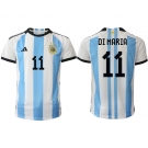 Men 2022 Season Argentina #11 DI Maria aaa version white  Soccer Jersey