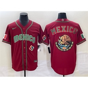 Men's Mexico Baseball 2023 Red Team Big Logo World Baseball Classic Stitched JerseyMen's Mexico Baseball 2023 Red Team Big Logo World Baseball Classic Stit