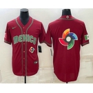 Men's Mexico Baseball 2023 Red World Baseball Big Logo Classic Stitched Jersey