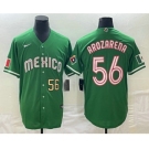 Men's Mexico Baseball #56 Randy Arozarena Number 2023 Green World Classic Stitched Jersey1
