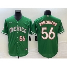 Men's Mexico Baseball #56 Randy Arozarena Number 2023 Green World Classic Stitched Jersey2