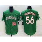 Men's Mexico Baseball #56 Randy Arozarena Number 2023 Green World Classic Stitched Jersey3