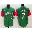 Men's Mexico Baseball #7 Julio Urías 2023 Green World Baseball Classic With Patch Stitched Jersey