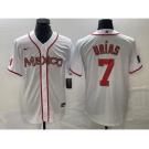 Men's Mexico Baseball #7 Julio Urias NEW 2023 White World Classic Stitched Jersey