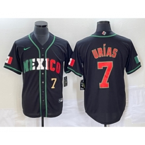 Men's Mexico Baseball #7 Julio Urias Number 2023 Black World Baseball Classic Stitched Jersey4